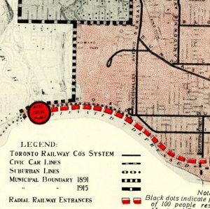 Plan Showing Recommended Radial Railway Entrances